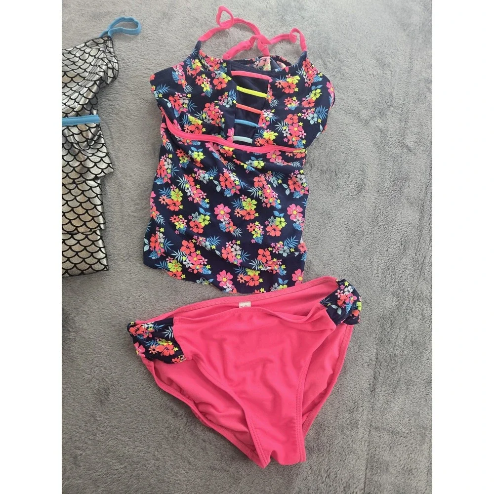 Justice Swimsuit 2 Piece Tankini Size 18 XL